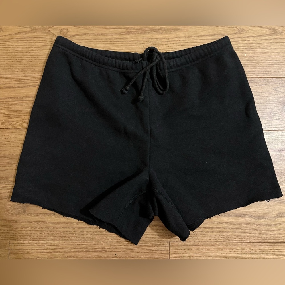 Skims Black Cotton Jersey Shorts
